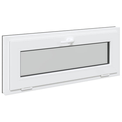 Kelderraam RISOR 110 x 40 cm PVC en glas Antracietkleurig