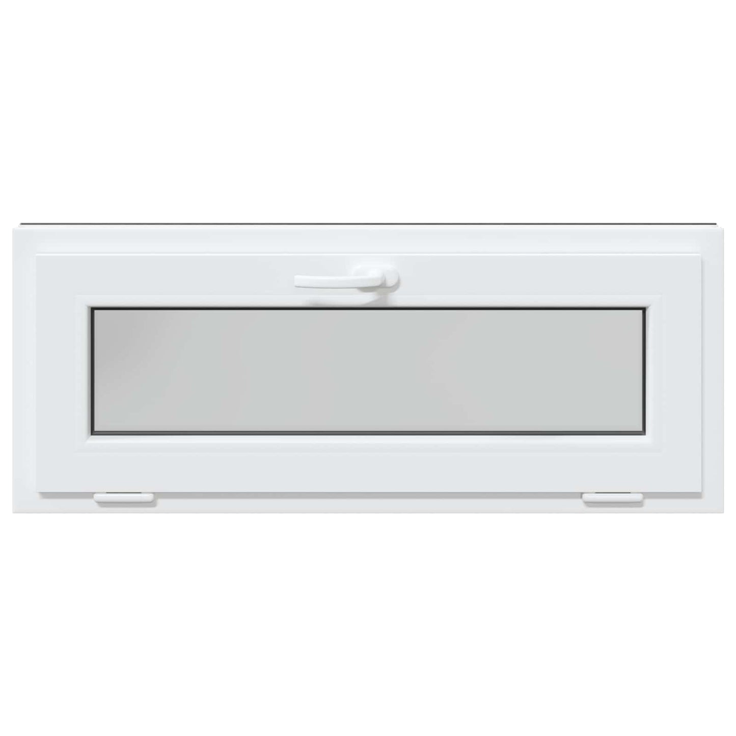 Kelderraam RISOR 110 x 40 cm PVC en glas Antracietkleurig
