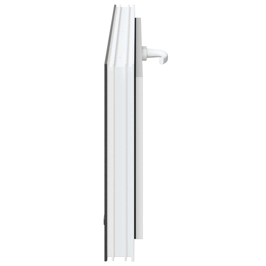 Kelderraam RISOR 110 x 40 cm PVC en glas Antracietkleurig