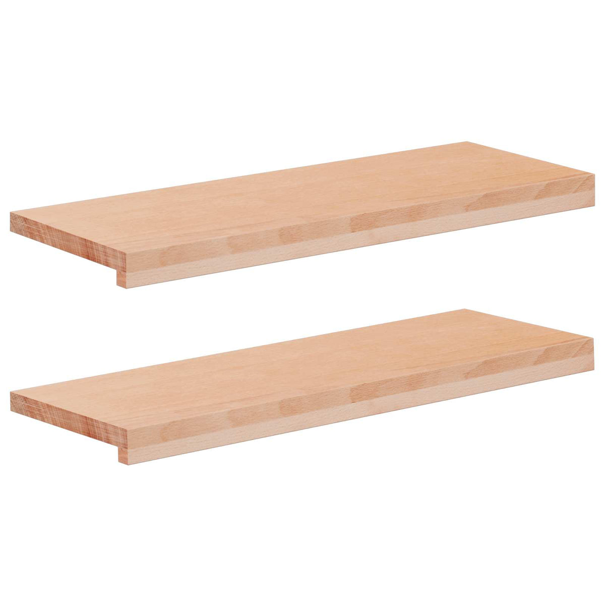 Trapmatten 2 st Naturel 70 x 25 x 2 cm Massief beukenhout