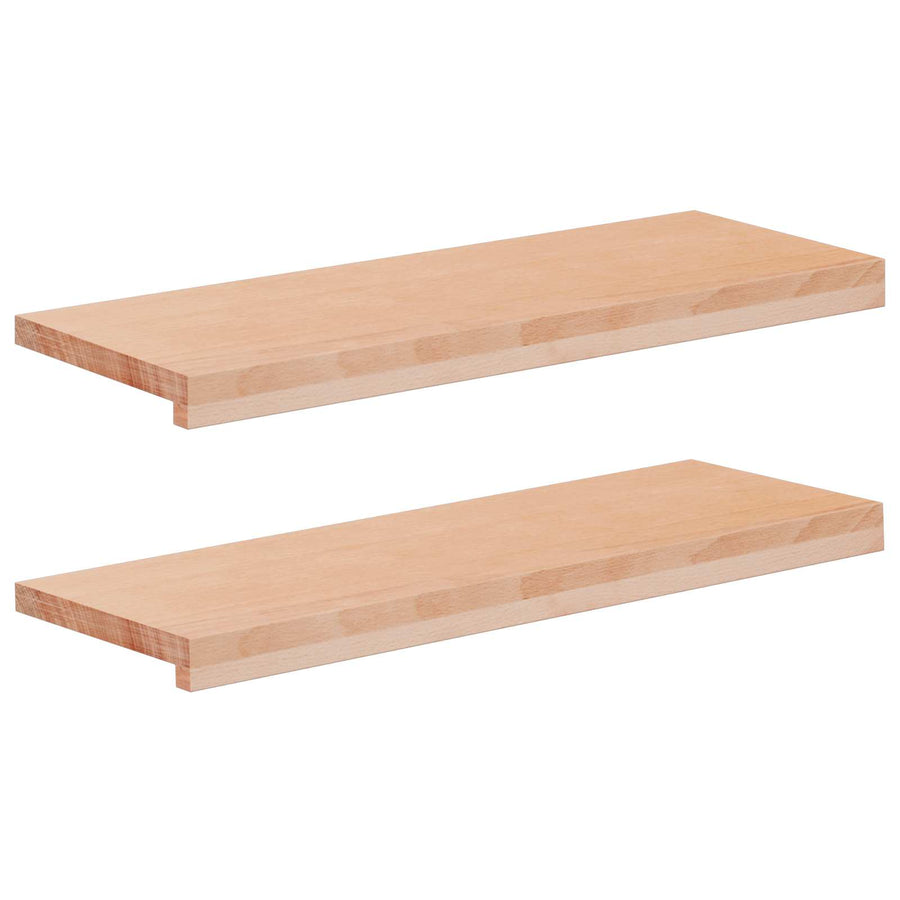 Trapmatten 2 st Naturel 70 x 25 x 2 cm Massief beukenhout