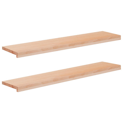 Trapmatten 2 st Naturel 120 x 25 x 2 cm Massief beukenhout