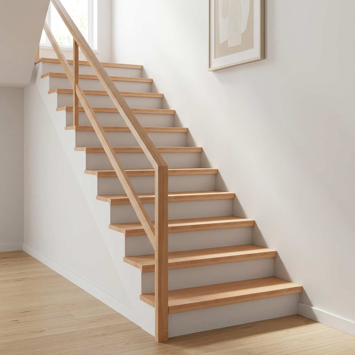Trapmatten 12 st Naturel 120 x 30 x 2 cm Massief beukenhout