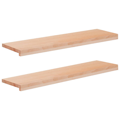 Trapmatten 2 st Naturel 100 x 30 x 2 cm Massief beukenhout