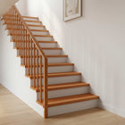 Trapmatten 4 st Licht Bruin 90 x 25 x 2 cm Massief beukenhout