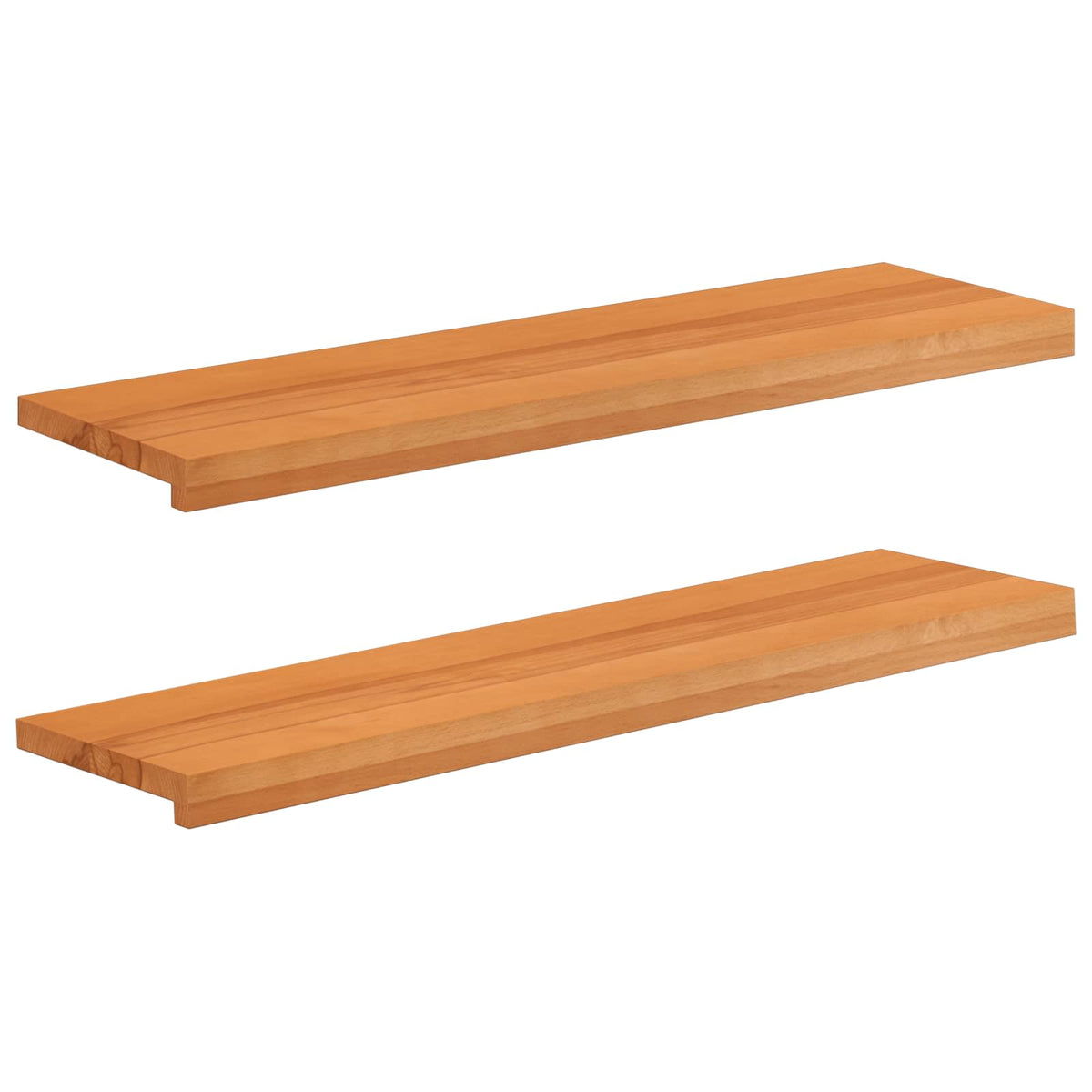 Trapmatten 2 st Licht Bruin 90 x 25 x 2 cm Massief beukenhout