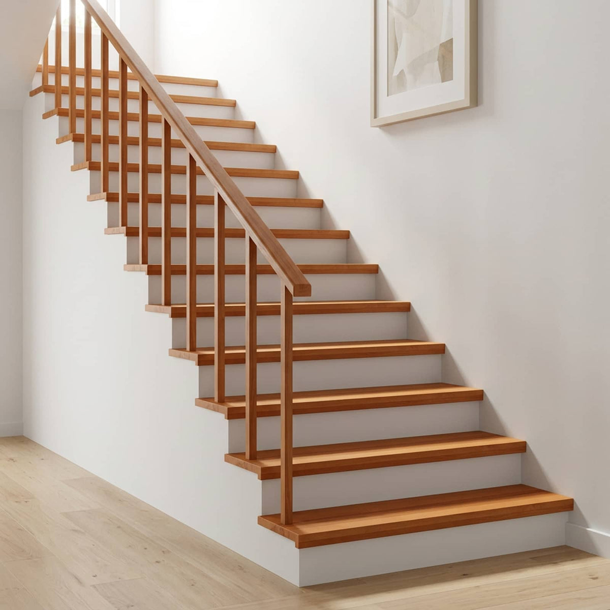 Trapmatten 16 st Licht Bruin 100 x 25 x 2 cm Massief beukenhout