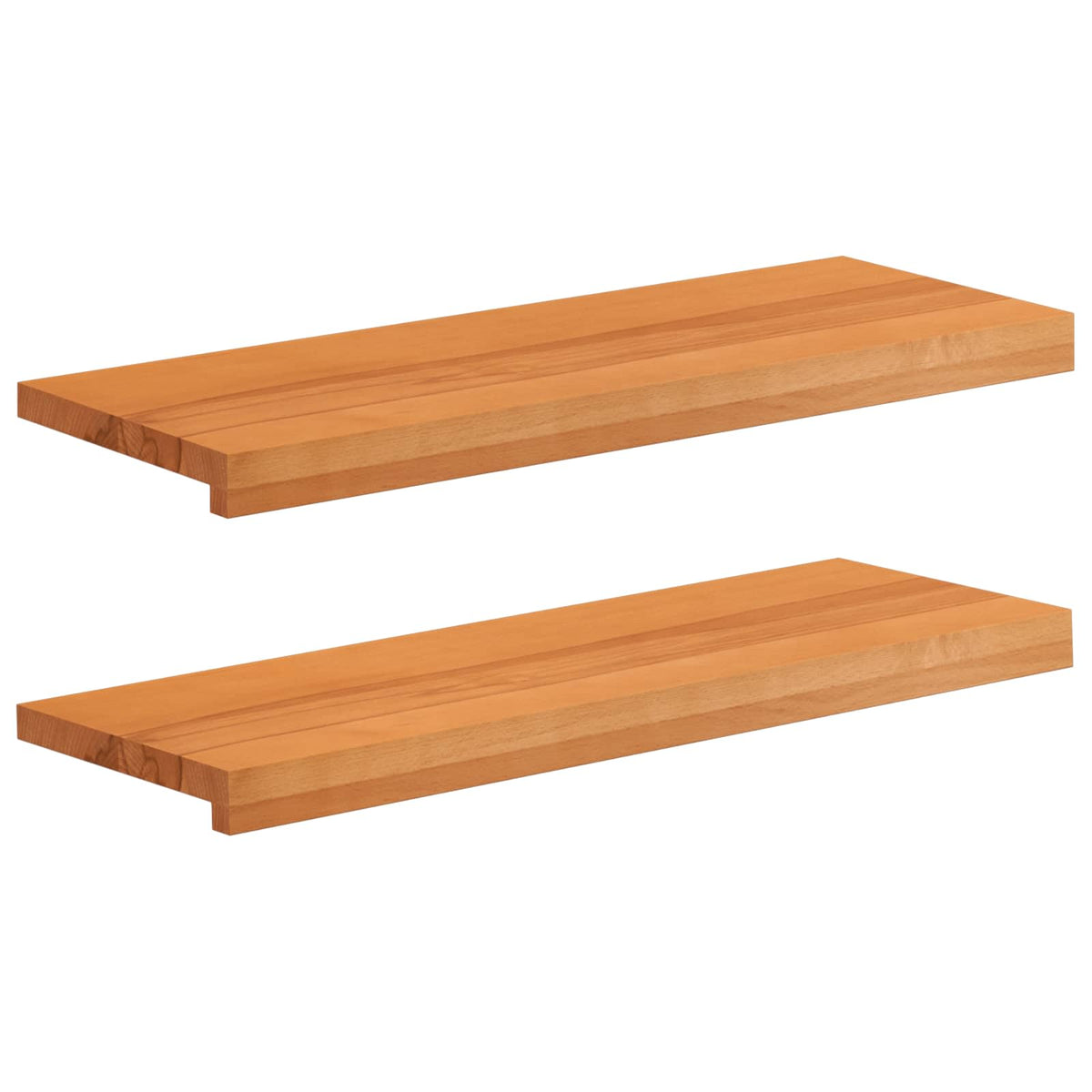 Trapmatten 2 st Licht Bruin 70 x 30 x 2 cm Massief beukenhout