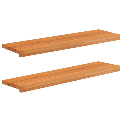 Trapmatten 2 st Licht Bruin 100 x 30 x 2 cm Massief beukenhout