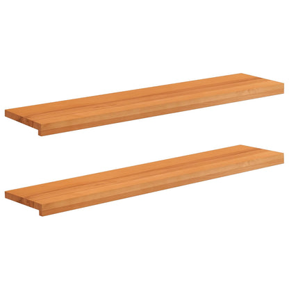 Trapmatten 2 st Licht Bruin 120 x 30 x 2 cm Massief beukenhout