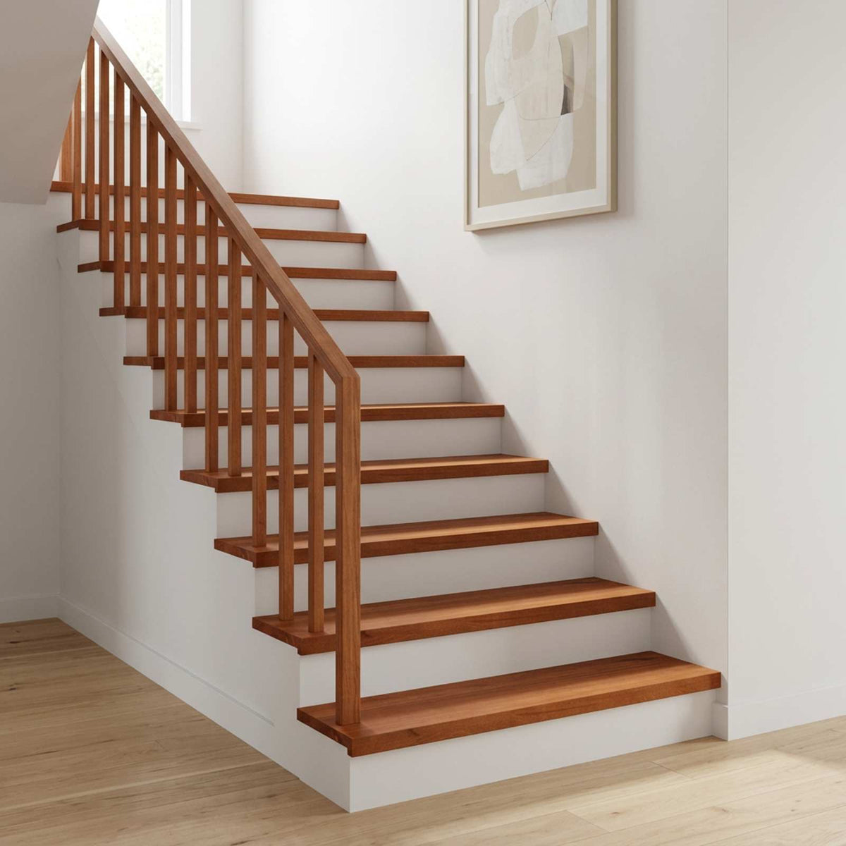 Trapmatten 8 st Bruin 90 x 25 x 2 cm Massief beukenhout