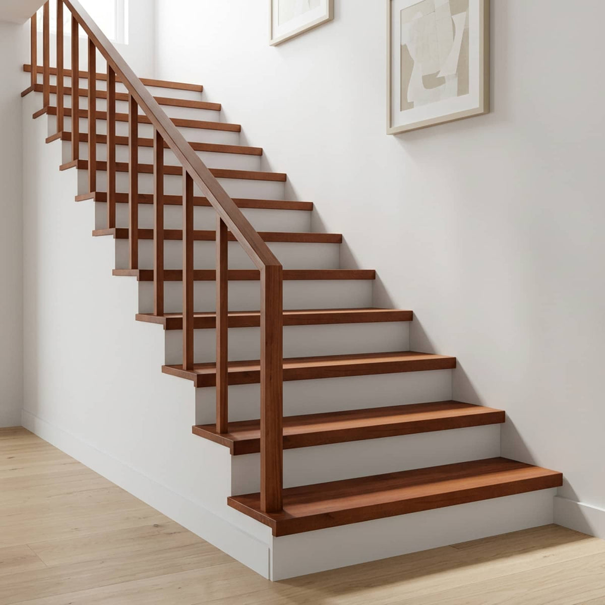 Trapmatten 4 st Bruin 110 x 25 x 2 cm Massief beukenhout