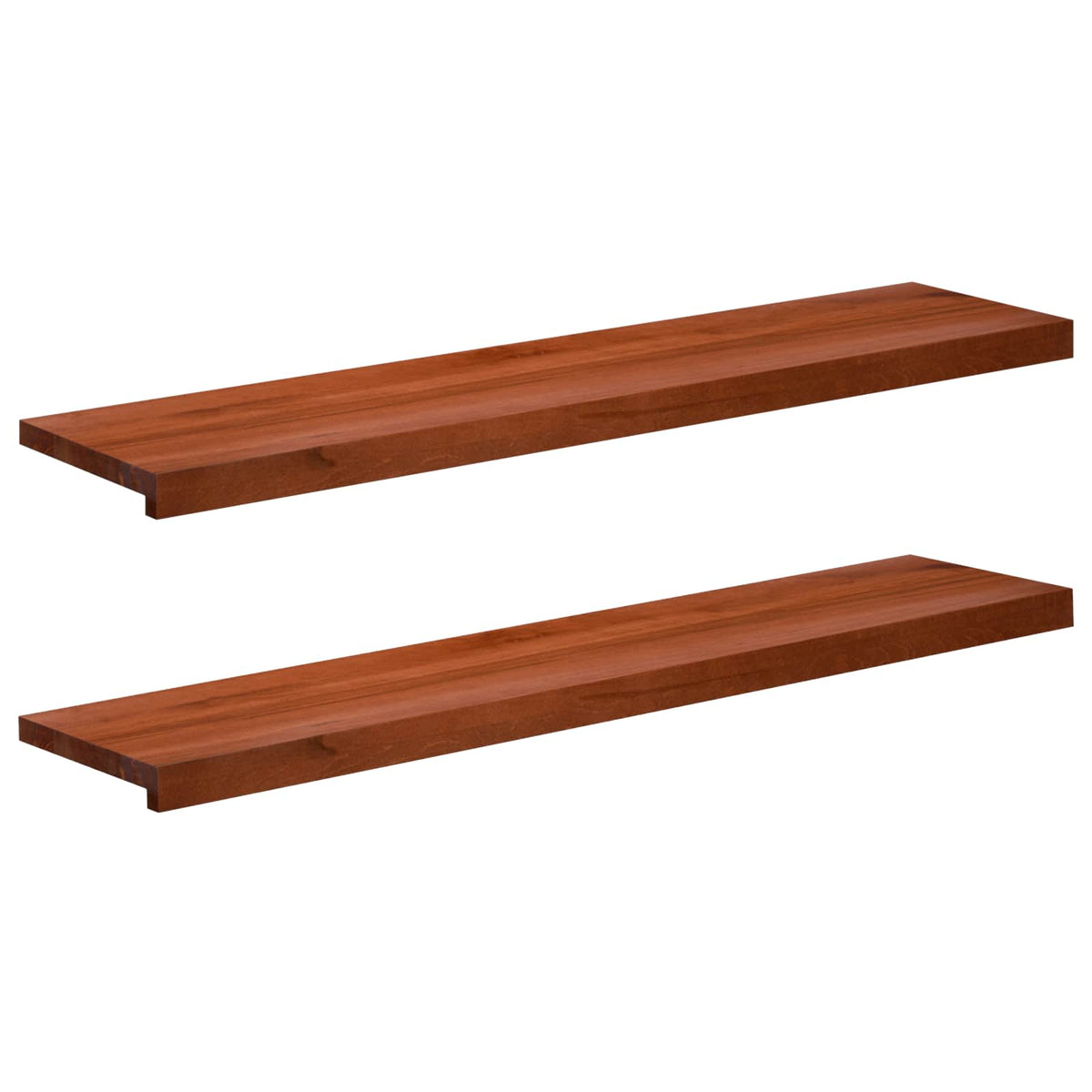 Traplopers 2 st 120 x 25 x 2 cm Bruin Massief beukenhout