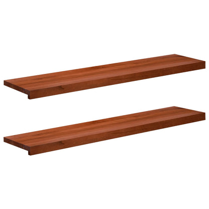 Traplopers 2 st 120 x 25 x 2 cm Bruin Massief beukenhout
