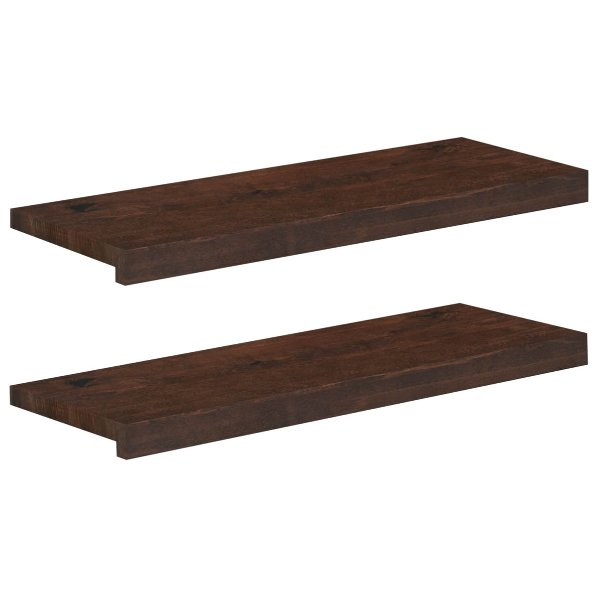 Traplopers 2 st 80 x 30 x 2 cm Donkerbruin Massief beukenhout