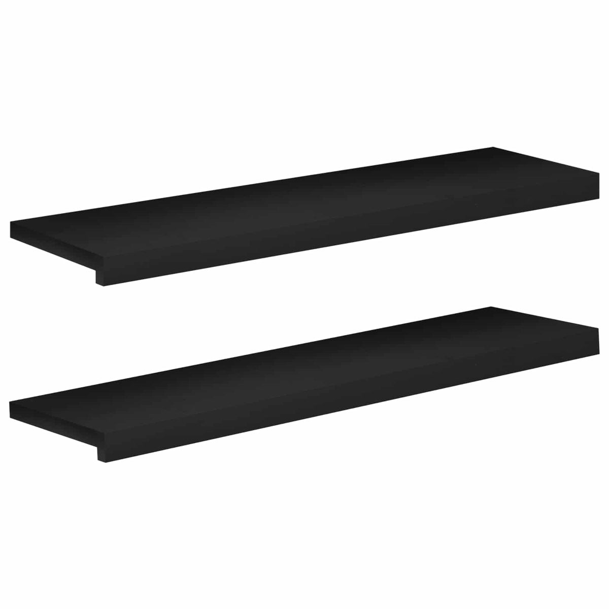 Traplopers 2 st 90 x 25 x 2 cm Zwart Massief beukenhout