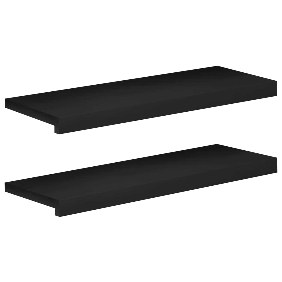 Traplopers 2 st 80 x 30 x 2 cm Zwart Massief beukenhout