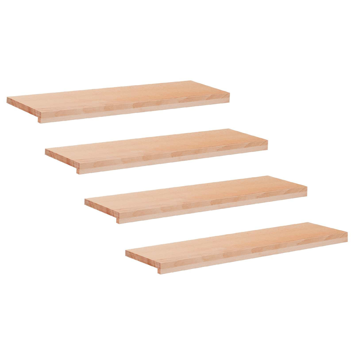 Trapmatten 4 st Naturel 100 x 30 x 2 cm Massief beukenhout