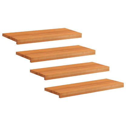 Trapmatten 4 st Licht Bruin 80 x 25 x 2 cm Massief beukenhout