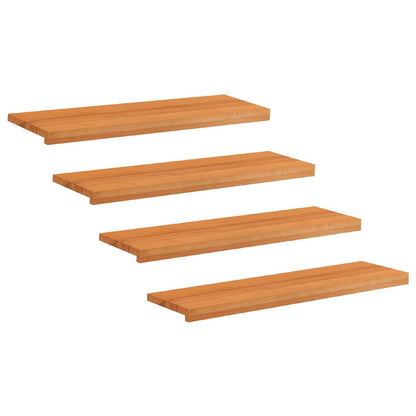 Trapmatten 4 st Licht Bruin 90 x 25 x 2 cm Massief beukenhout