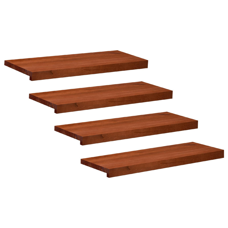 Trapmatten 4 st Bruin 70 x 30 x 2 cm Massief beukenhout