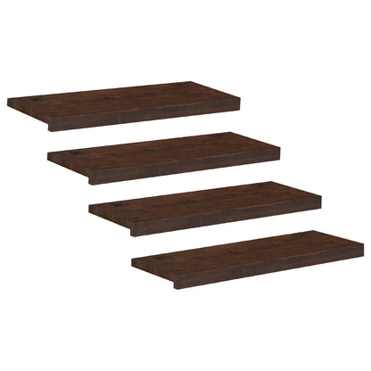 Traplopers 4 st 80 x 25 x 2 cm Donkerbruin Massief beukenhout