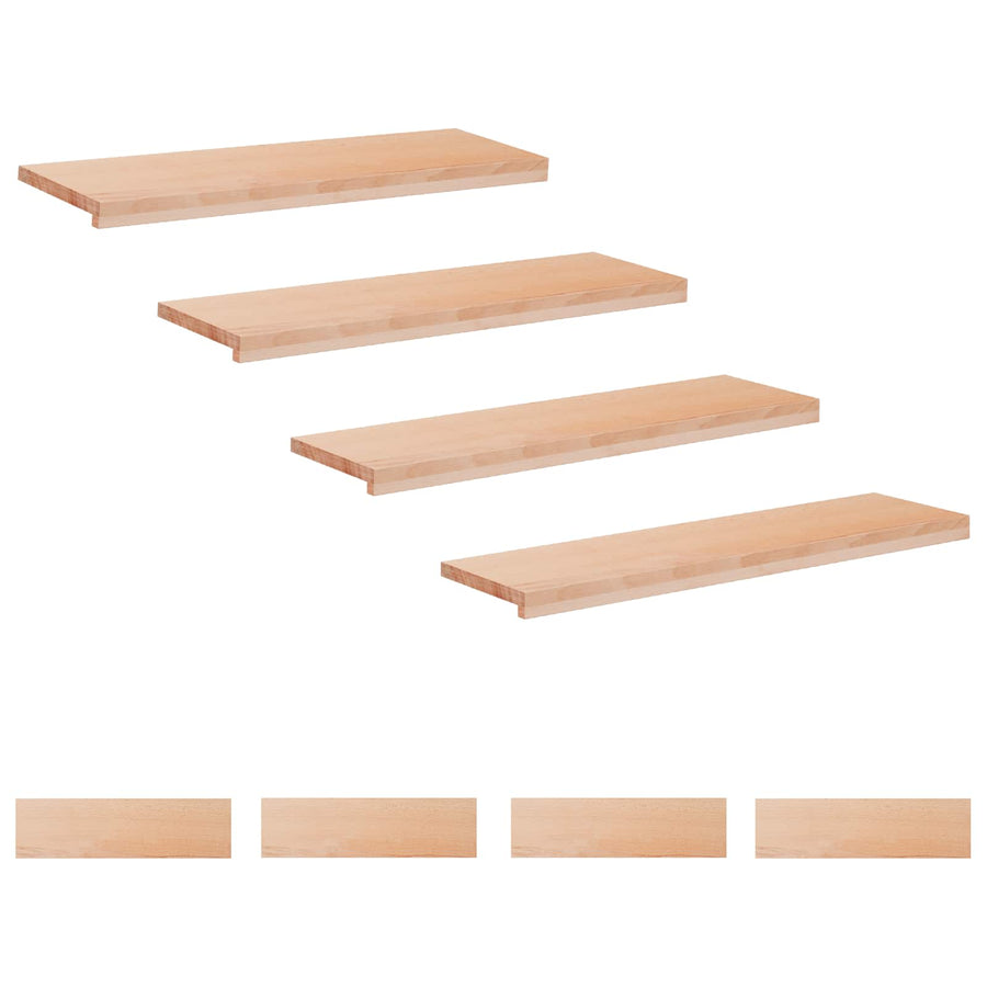 Trapmatten 8 st Naturel 100 x 30 x 2 cm Massief beukenhout