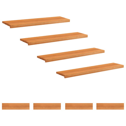 Trapmatten 8 st Licht Bruin 120 x 25 x 2 cm Massief beukenhout