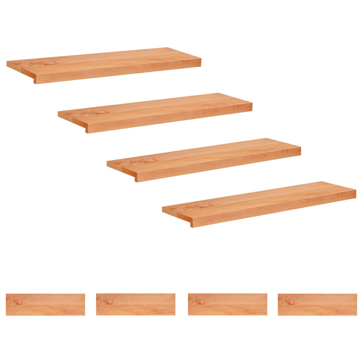 Trapmatten 8 st Lak 100 x 30 x 2 cm Massief beukenhout