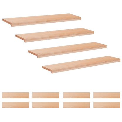 Trapmatten 12 st Naturel 120 x 30 x 2 cm Massief beukenhout