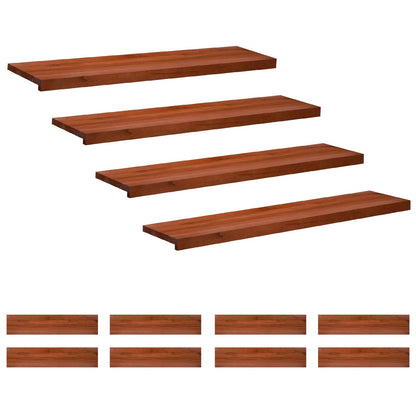 Trapmatten 12 st Bruin 110 x 25 x 2 cm Massief beukenhout