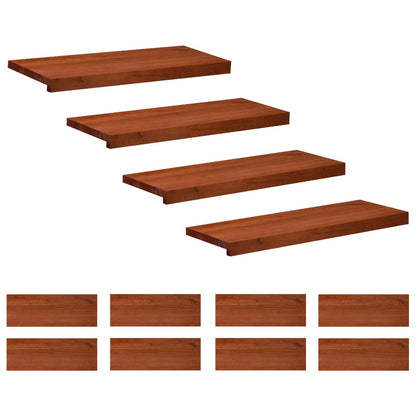 Traplopers 12 st 70 x 30 x 2 cm Bruin Massief beukenhout