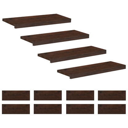 Traplopers 12 st 70 x 25 x 2 cm Donkerbruin Massief beukenhout