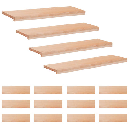 Trapmatten 16 st Naturel 90 x 25 x 2 cm Massief beukenhout
