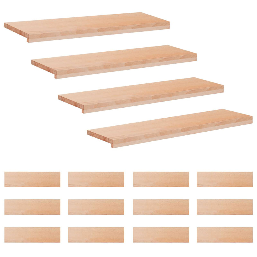 Trapmatten 16 st Naturel 100 x 30 x 2 cm Massief beukenhout