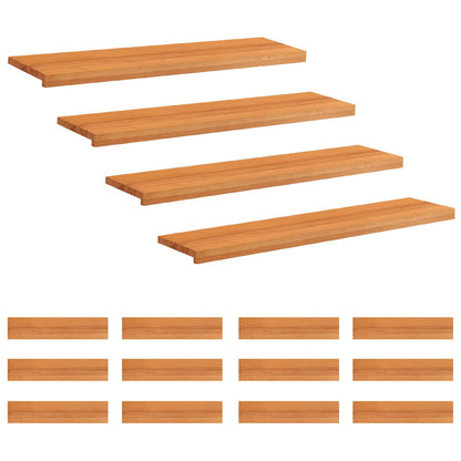 Trapmatten 16 st Licht Bruin 110 x 30 x 2 cm Massief beukenhout