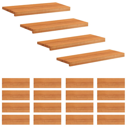 Trapmatten 20 st Licht Bruin 80 x 25 x 2 cm Massief beukenhout