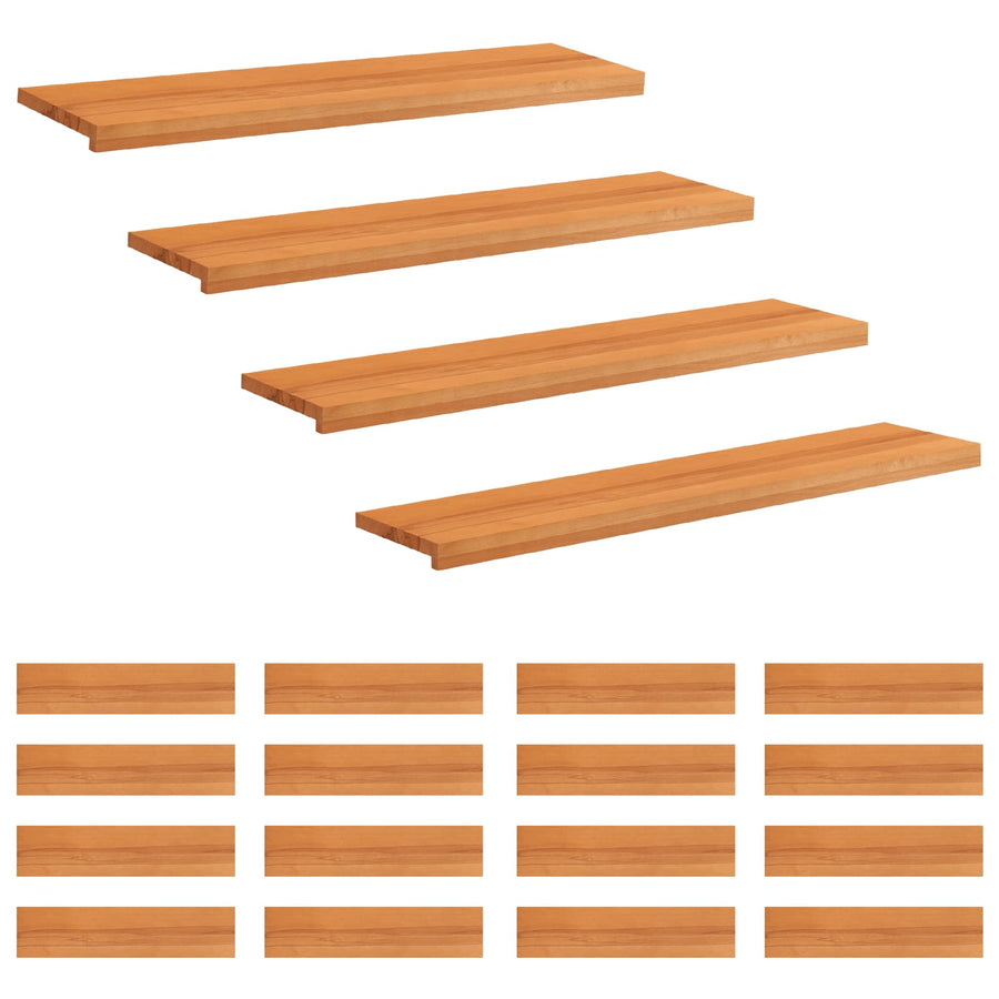 Trapmatten 20 st Licht Bruin 120 x 30 x 2 cm Massief beukenhout
