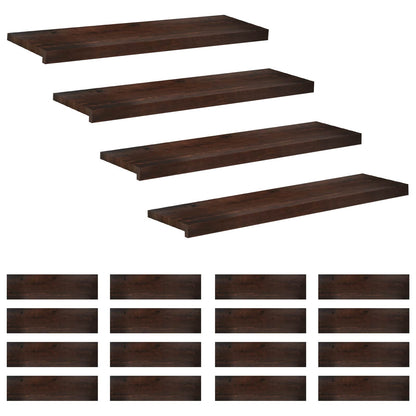 Traplopers 20 st 100 x 25 x 2 cm Donkerbruin Massief beukenhout