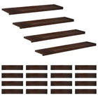 Houten traptreden 20 st 110x30x2 cm massief beukenhout donkerbruin