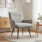 Fauteuil lichtgrijs bouclé 70x73x81 cm