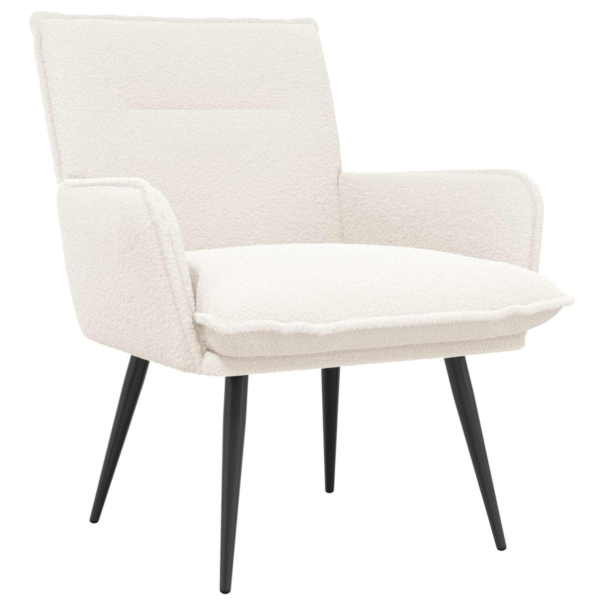Fauteuil Crèmekleurig Bouclé