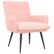 Fauteuil roze bouclé 70x73x81 cm