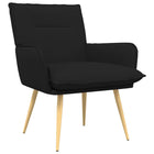 Fauteuil stof zwart 70x73x81 cm