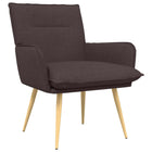 Fauteuil donkerbruin stof 70x73x81 cm