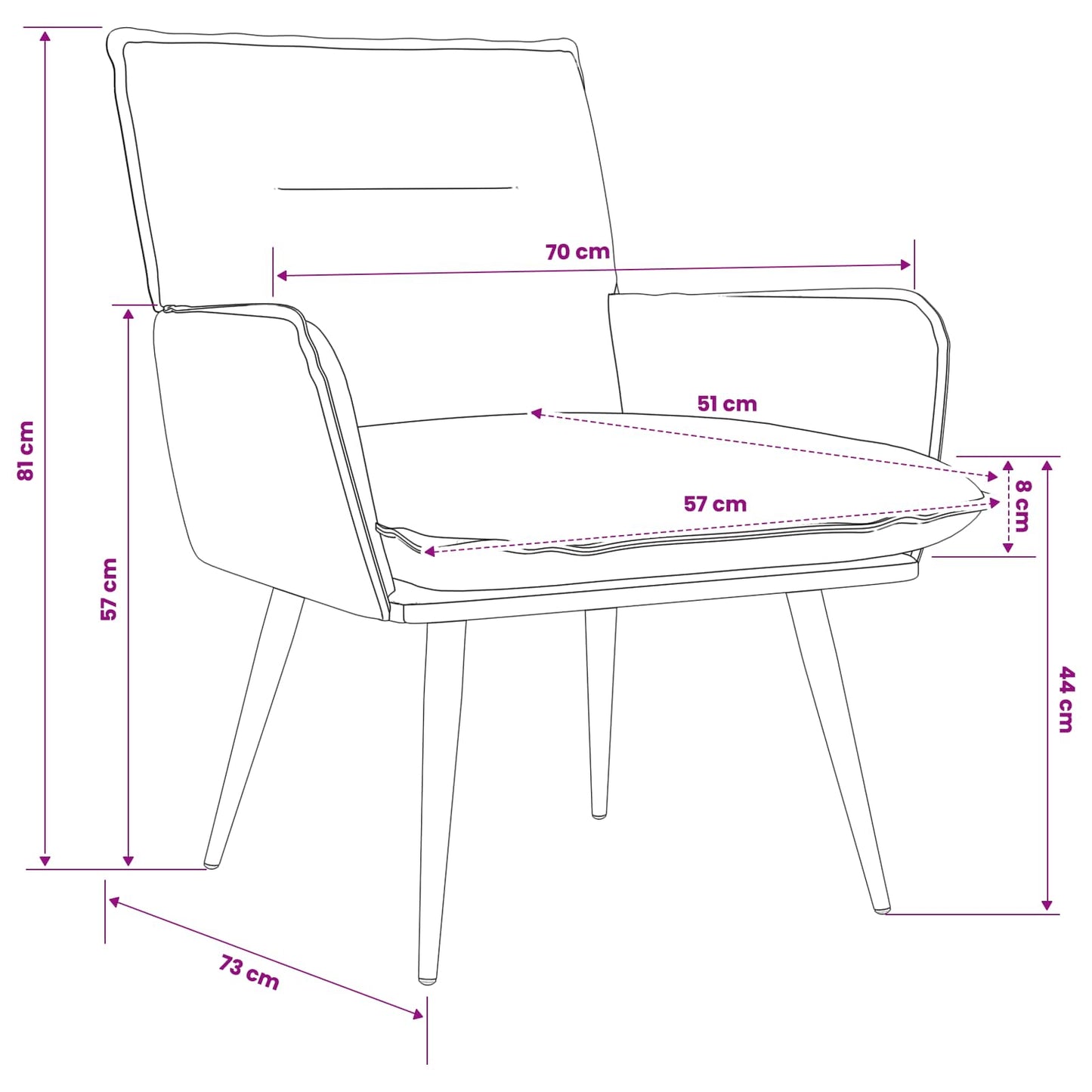 Fauteuil Taupe Stof