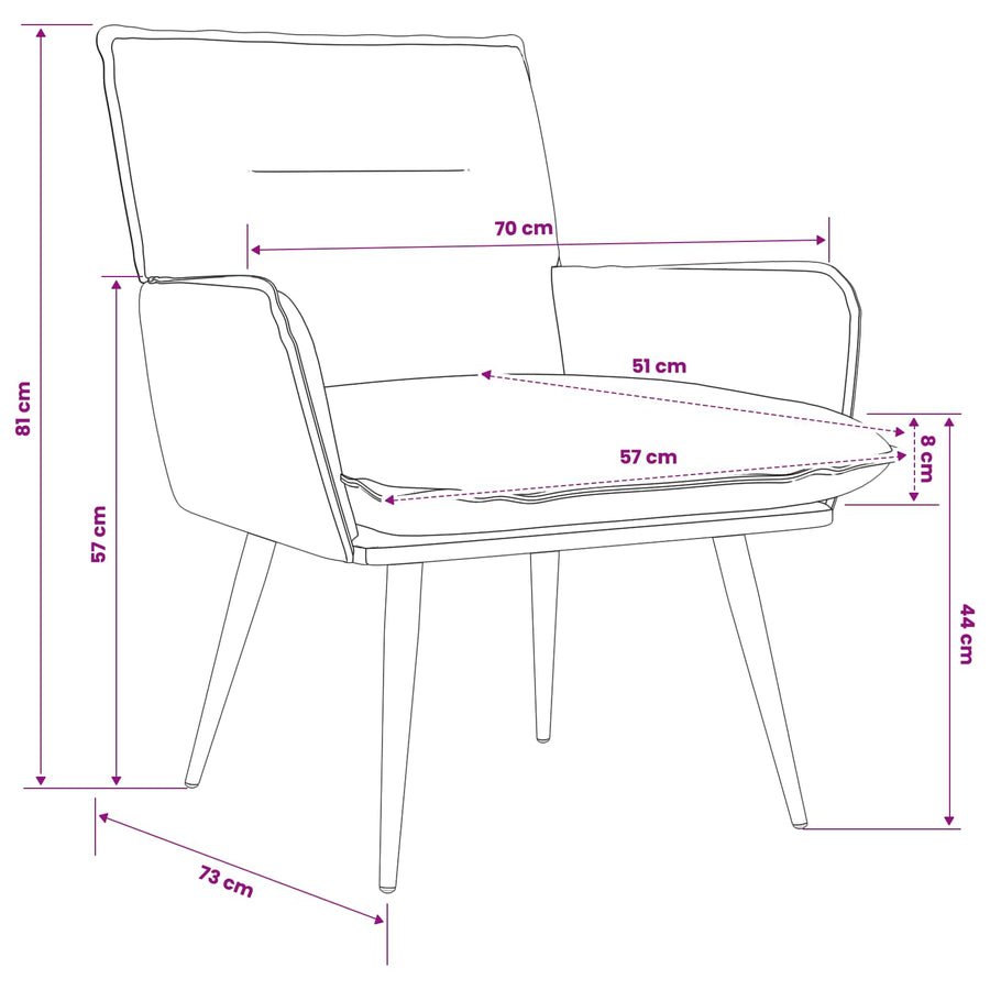 Fauteuil Taupe Stof