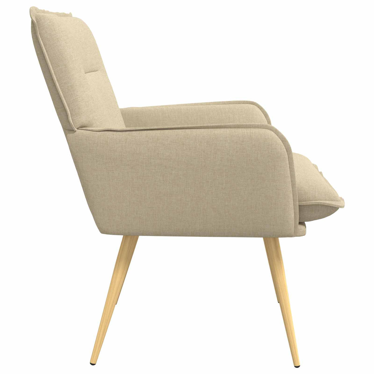 Fauteuil Crèmekleurig Stof