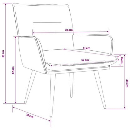 Fauteuil Lichtgeel Stof