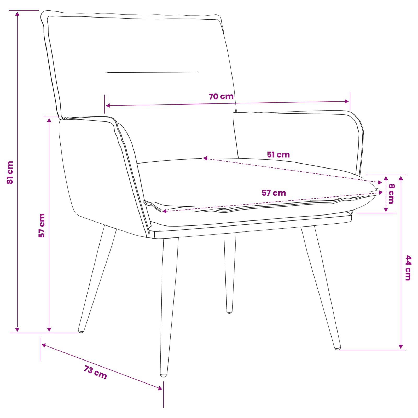 Fauteuil Wit Stof